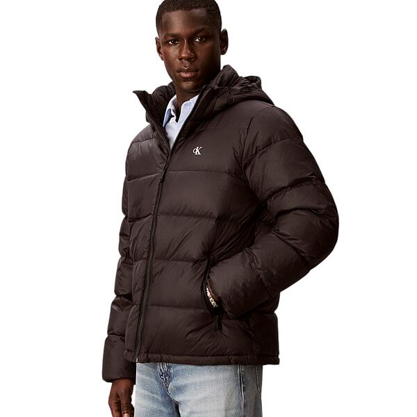 Ανδρικό Μπουφάν Calvin Klein Ls Nyln Zp Off Hd Dw Black LV04RC518G-UB1