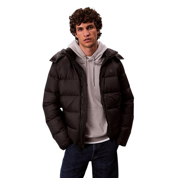 Ανδρικό Μπουφάν Calvin Klein Ls Nyln Zp Off Hd Dw Black LV04RC518G-UB1