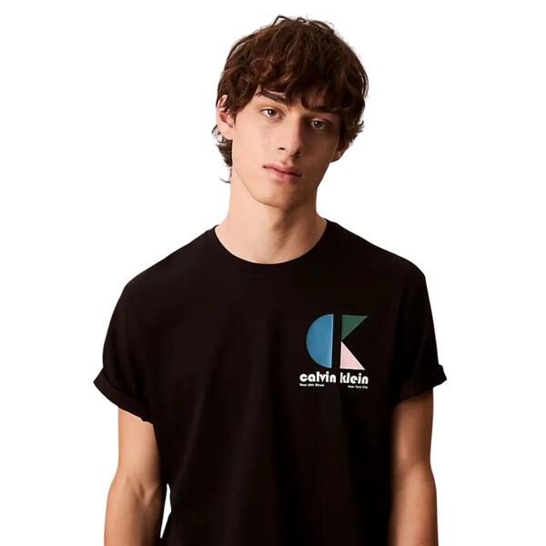 Ανδρικό T-Shirt Calvin Klein Ss 20s Ck Bhs Lg Grp Black LV04RC827G-UB1