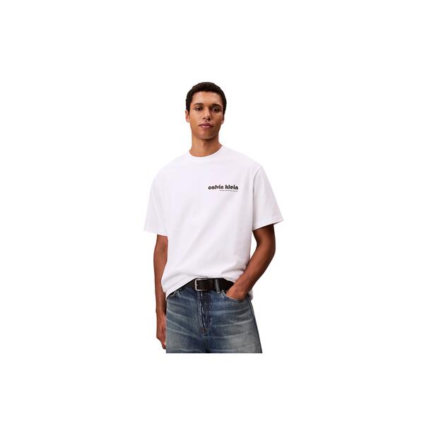 Ανδρικό T-Shirt Calvin Klein SS 16S Clvn Kln Bhs Brilliant White LV04RC829G-YAA