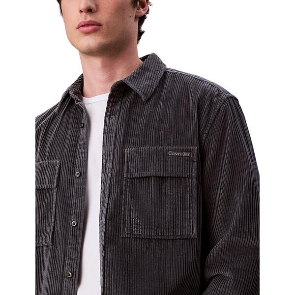 Ανδρικό Πουκάμισο Calvin Klein Ls Corduroy Pocket Relaxed Shirt Harlem Night Blue LV04RD106G-WD7