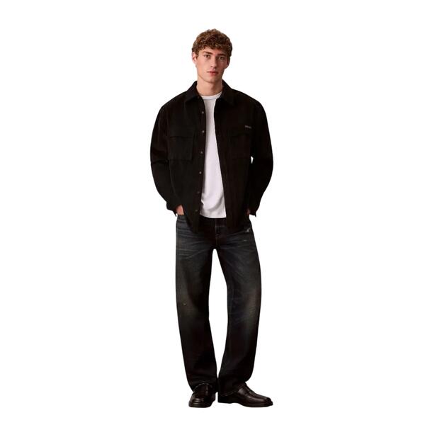 Ανδρικό Πουκάμισο Calvin Klein Ls Corduroy Pocket Relaxed Shirt Black LV04RD106G-UB1