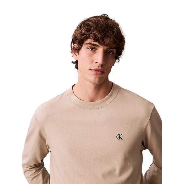 Ανδρική Μπλούζα Calvin Klein Ls Easy Monogram Tee Ancient Marble LV04RD247G-2F3