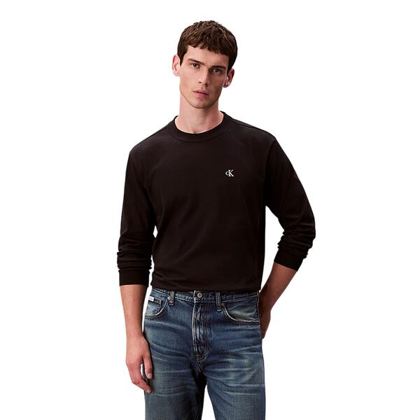 Ανδρική Μπλούζα Calvin Klein Ls Easy Monogram Tee Black LV04RD247G-UB1