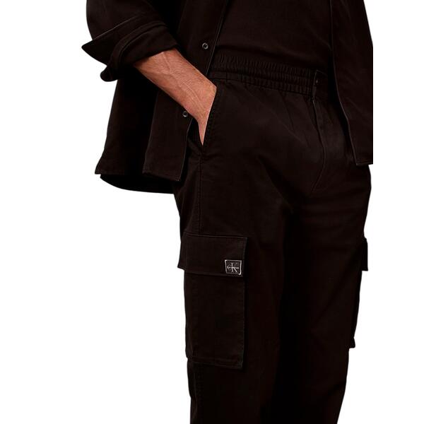 Ανδρικό Παντελόνι Calvin Klein Skinny Elastic Twill Cargo Pant Black LV04RD608G-UB1
