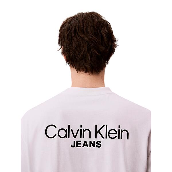 Ανδρικό T-Shirt Calvin Klein Logo Back Print T-Shirt Brilliant White LV04RD825G-YAA
