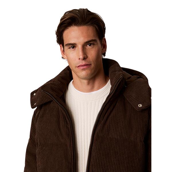 Ανδρικό Μπουφάν Calvin Klein Ls Corduroy Puffer Hd Down Jkt Dark Coffee LV04RH529G-TO2