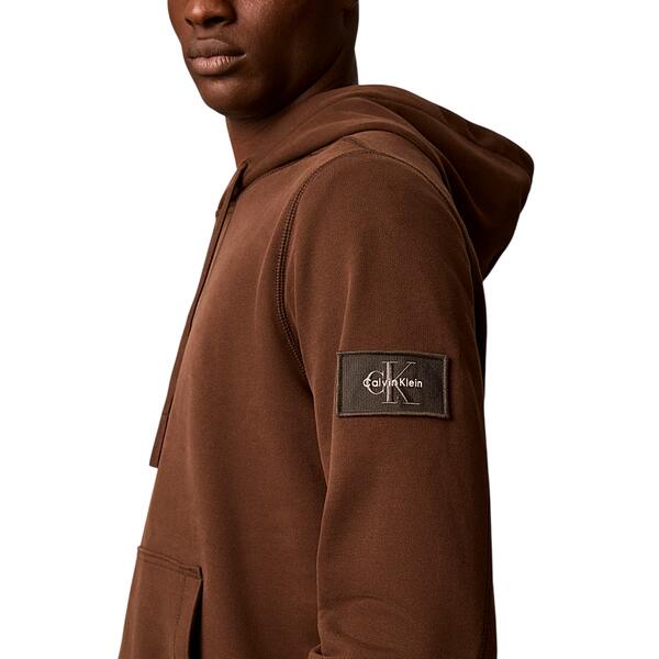 Ανδρικό Φούτερ Calvin Klein Ls Eu 350Terry Badge Brown Cork LV04RJ201G-WFM