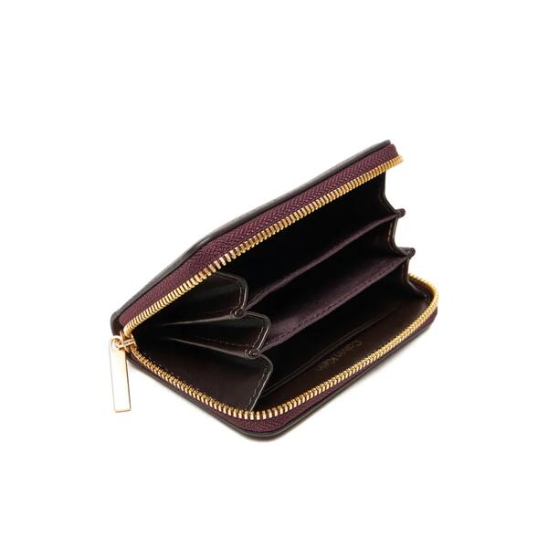 Γυναικείo Πορτοφόλι Calvin Klein Foil Logo Medium Zip Around Fudge Espresso LV04F1091G-33A