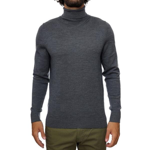 Ανδρικό Πουλόβερ Calvin Klein Superior Wool Mock Neck Dark Grey Heather K10K110420-P4E