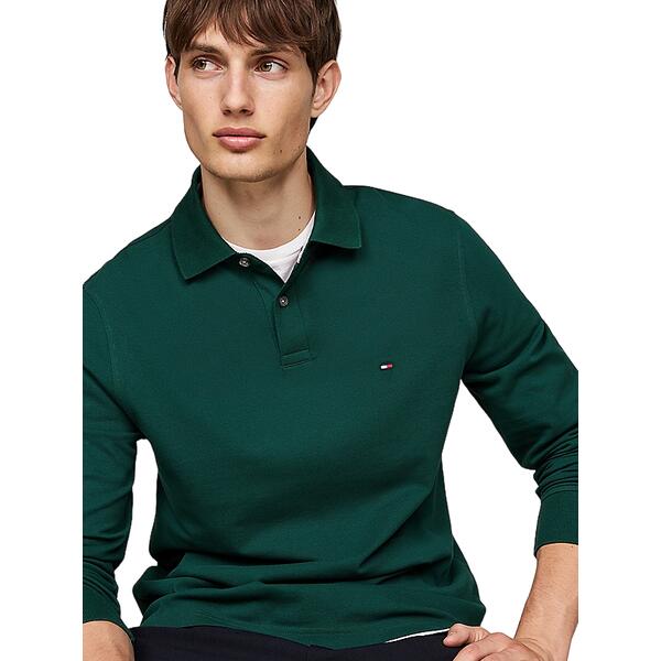 Ανδρικό Polo Tommy Hilfiger 1985 Regular Ls Ornamental Green MW0MW20183-L6K