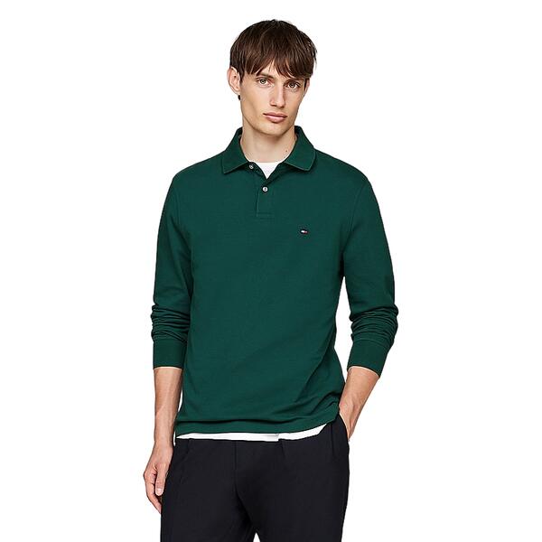 Ανδρικό Polo Tommy Hilfiger 1985 Regular Ls Ornamental Green MW0MW20183-L6K