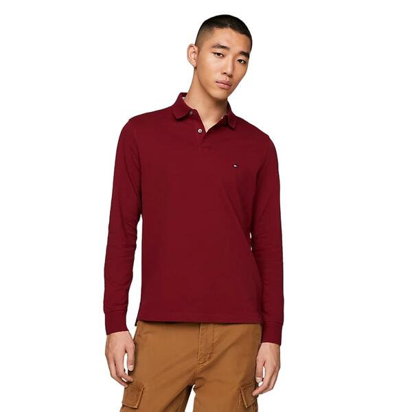 Ανδρικό Polo Tommy Hilfiger 1985 Regular Ls Rouge MW0MW20183-XJS