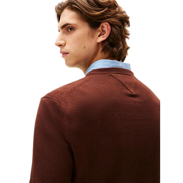 Ανδρικό Πουλόβερ Tommy Hilfiger Pima Org Cashmere Crew Neck Pure Brown MW0MW28046-GS0