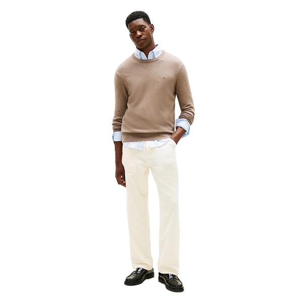 Ανδρικό Πουλόβερ Tommy Hilfiger Pima Org Cashmere Crew Neck Coastal Taupe Heather MW0MW28046-HI3