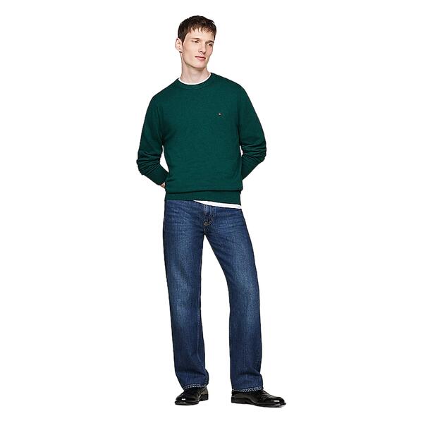 Ανδρικό Πουλόβερ Tommy Hilfiger Pima Org Cashmere Crew Neck Ornamental Green Heather MW0MW28046-MRC