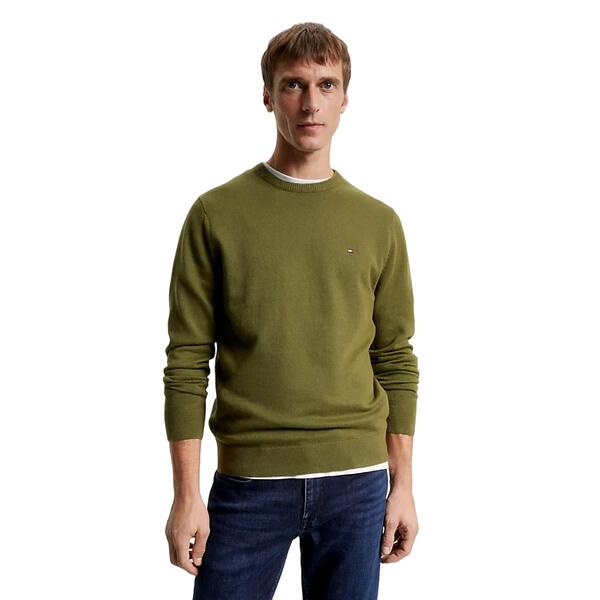 Ανδρικό Πουλόβερ Tommy Hilfiger Pima Org Cashmere Crew Neck Putting Green MW0MW28046-MS2