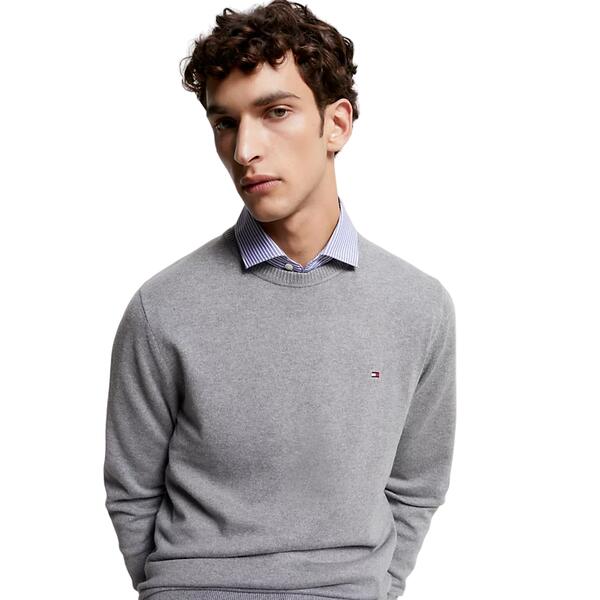 Ανδρικό Πουλόβερ Tommy Hilfiger Pima Org Cashmere Crew Neck Medium Grey Heather MW0MW28046-P91