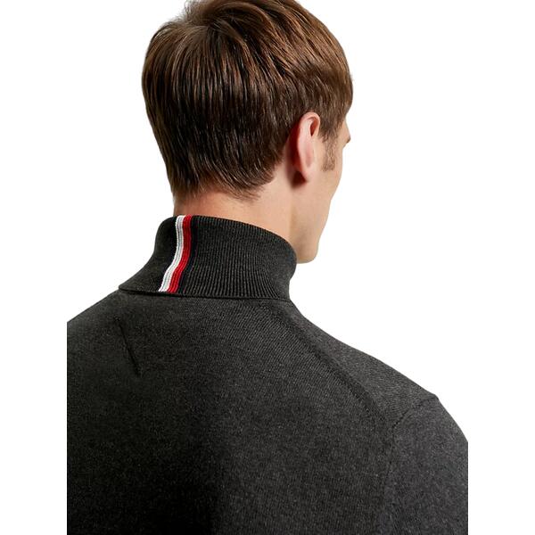 Ανδρικό Πουλόβερ Tommy Hilfiger Pima Org Cashmere Roll Neck Dark Grey Heather MW0MW28048-P92