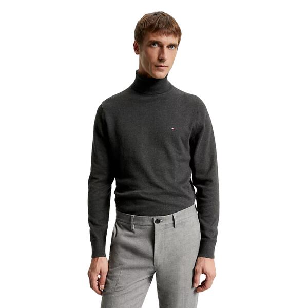 Ανδρικό Πουλόβερ Tommy Hilfiger Pima Org Cashmere Roll Neck Dark Grey Heather MW0MW28048-P92