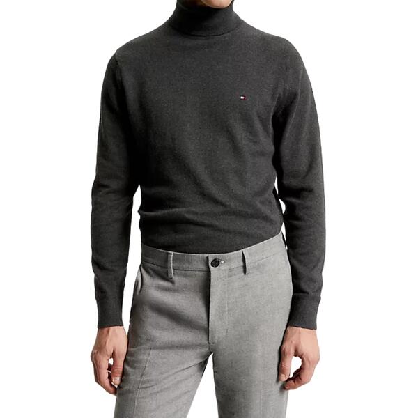 Ανδρικό Πουλόβερ Tommy Hilfiger Pima Org Cashmere Roll Neck Dark Grey Heather