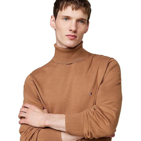 Ανδρικό Πουλόβερ Tommy Hilfiger Pima Org Cashmere Roll Neck Safari Canvas MW0MW28048-RBC