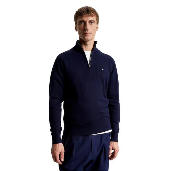 Ανδρικό Πουλόβερ Tommy Hilfiger Pima Org Ctn Cashmere Zip Mock Desert Sky MW0MW28049-DW5