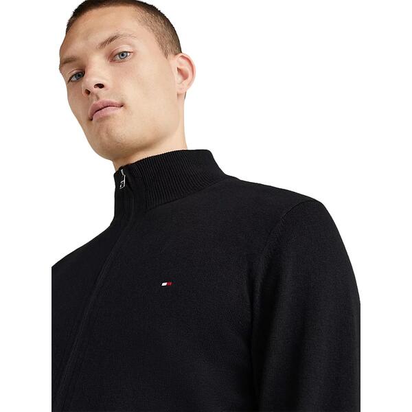 Ανδρική Ζακέτα Tommy Hilfiger Pima Org Ctn Cashmere Zip Thru Black MW0MW28050-BDS