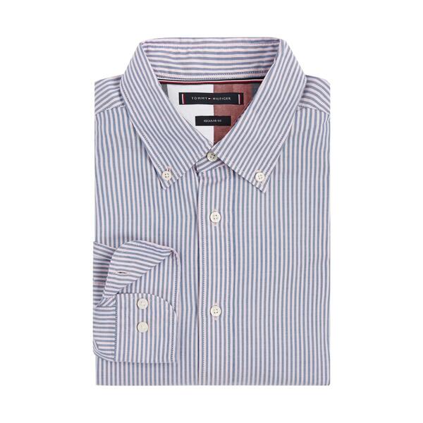 Ανδρικό Πουκάμισο Tommy Hilfiger Tonal Ithaca Rf Frosted Pink_ Dark Navy MW0MW28357-0D1