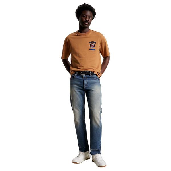 Ανδρικό T-Shirt Tommy Hilfiger Mountain Multi Badge Tee Desert Khaki MW0MW32588-GWJ