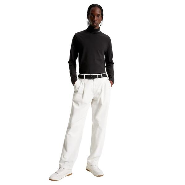 Ανδρική Μπλούζα Tommy Hilfiger Tommy Logo Roll Neck Ls Tee Black MW0MW32623-BDS