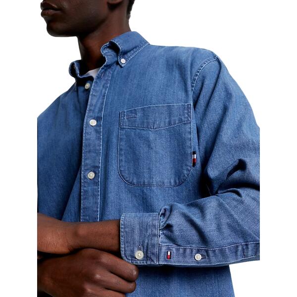 Ανδρικό Πουκάμισο Tommy Hilfiger Denim Shirt Medium Indigo MW0MW32828-1BB