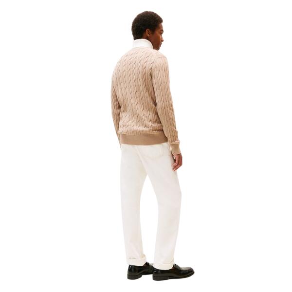 Ανδρικό Πουλόβερ Tommy Hilfiger Classic Cable Crew Neck Medium Coastal Taupe MW0MW33132-AFE