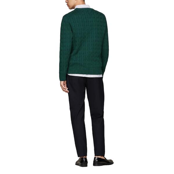 Αντρικό Πουλόβερ Tommy Hilfiger Classic Cable Crew Neck Ornamental Green MW0MW33132-L6K