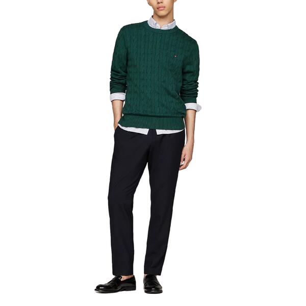 Αντρικό Πουλόβερ Tommy Hilfiger Classic Cable Crew Neck Ornamental Green MW0MW33132-L6K