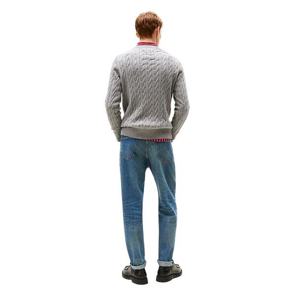 Ανδρικό Πουλόβερ Tommy Hilfiger Classic Cable Crew Neck Medium Grey Heather MW0MW33132-P91