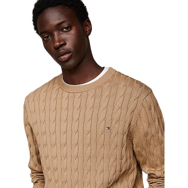 Αντρικό Πουλόβερ Tommy Hilfiger Classic Cable Crew Neck Safari Canvas MW0MW33132-RBC