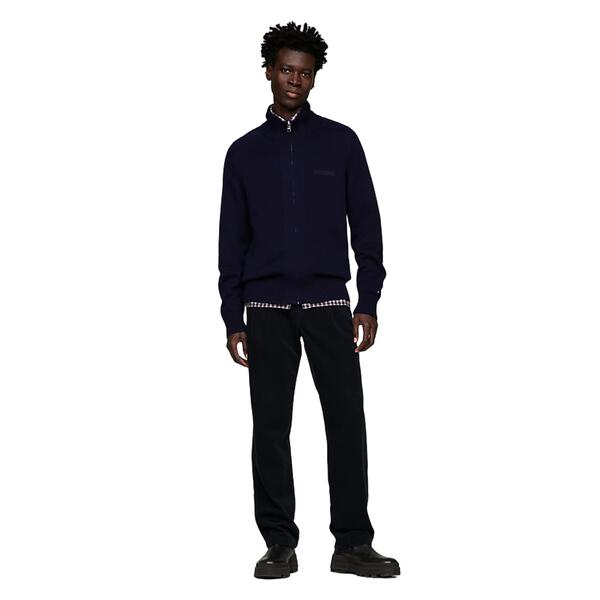 Ανδρική Ζακέτα Tommy Hilfiger Monotype Chunky Cotton Zip Thru Desert Sky MW0MW33135-DW5