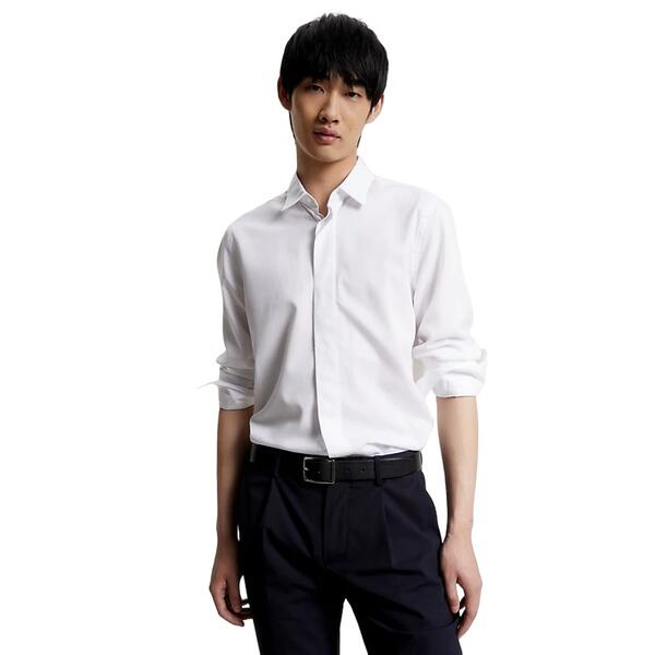 Ανδρικό Πουκάμισο Tommy Hilfiger Dc Evening Sf Shirt Optic White MW0MW33320-YCF