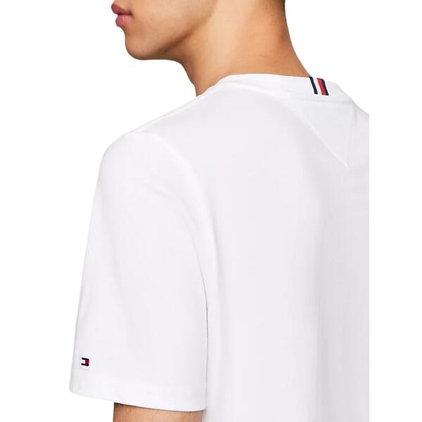 Ανδρικό T-shirt Tommy Hilfiger Script Logo Tee White MW0MW33691-YBR