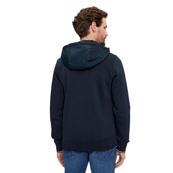 Ανδρική Ζακέτα Tommy Hilfiger Mix Media Hooded Zip Thru Desert Sky MW0MW34253-DW5