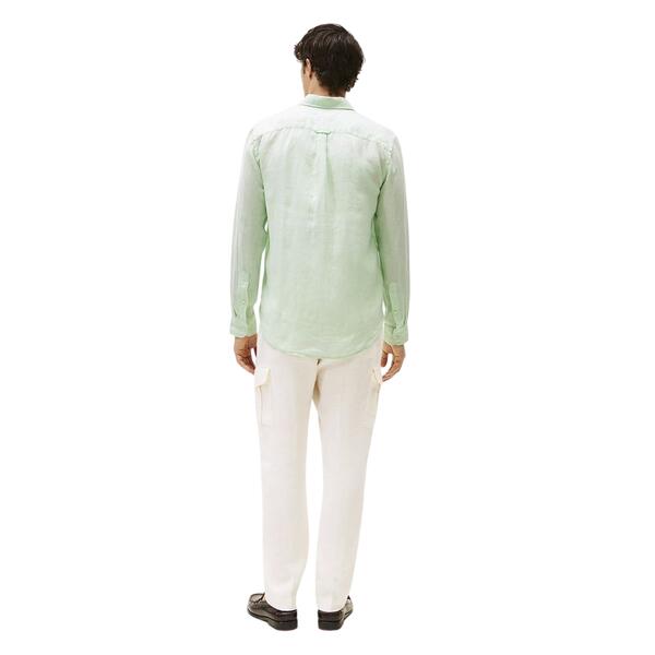 Ανδρικό Πουκάμισο Tommy Hilfiger Pigment Dyed Li Solid Rf Shirt Opal Green MW0MW34602-LXY