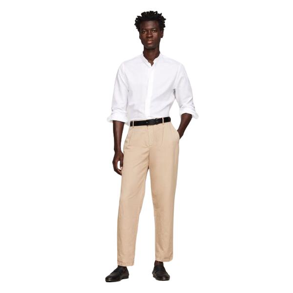 Ανδρικό Πουκάμισο Tommy Hilfiger Dc Linen Dobby Shirt Optic White / Optic White MW0MW34641-YCF