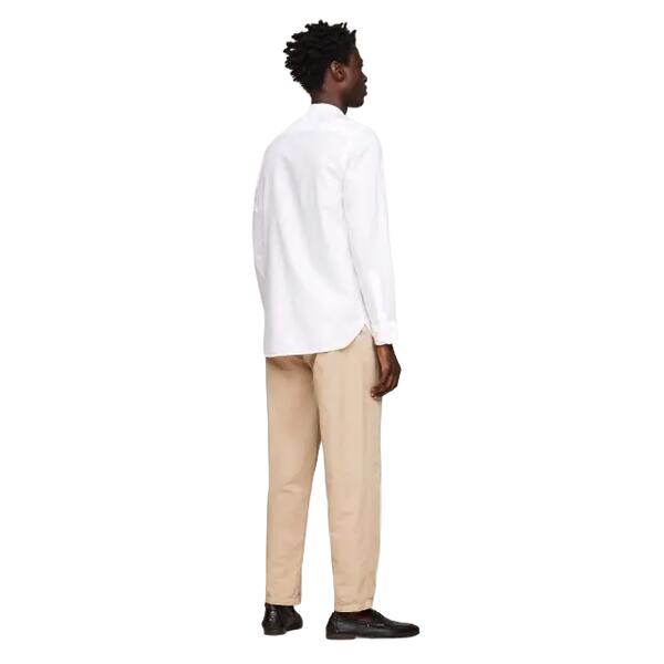 Ανδρικό Πουκάμισο Tommy Hilfiger Dc Linen Dobby Shirt Optic White / Optic White MW0MW34641-YCF