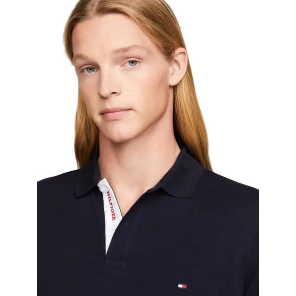 Ανδρικό Polo Tommy Hilfiger Monotype Placket Reg Polo Desert Sky MW0MW34753-DW5