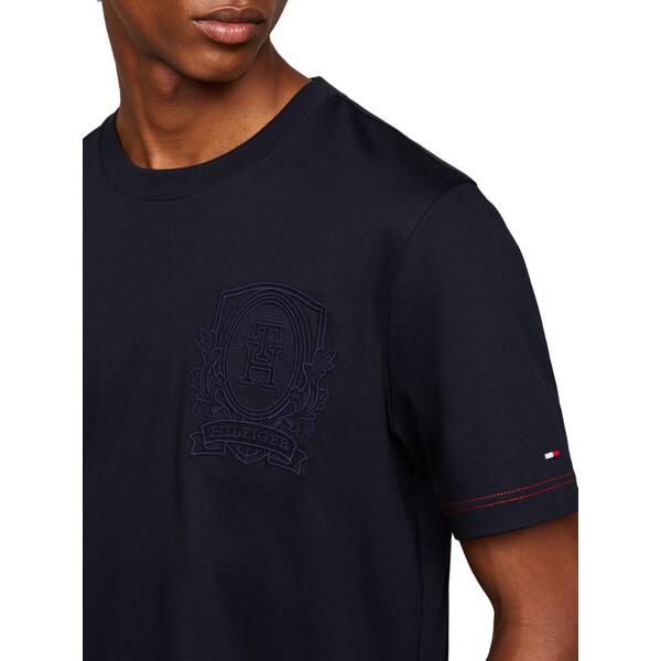 Αντρικό T-shirt Tommy Hilfiger Heraldic Crest Tee Desert Blue MW0MW35457-DW5