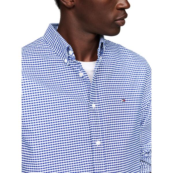 Ανδρικό Πουκάμισο Tommy Hilfiger Heritage Oxford Gingham Rf Royal Blue Check MW0MW36395-0MV