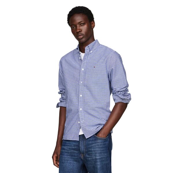 Ανδρικό Πουκάμισο Tommy Hilfiger Heritage Oxford Gingham Rf Royal Blue Check MW0MW36395-0MV