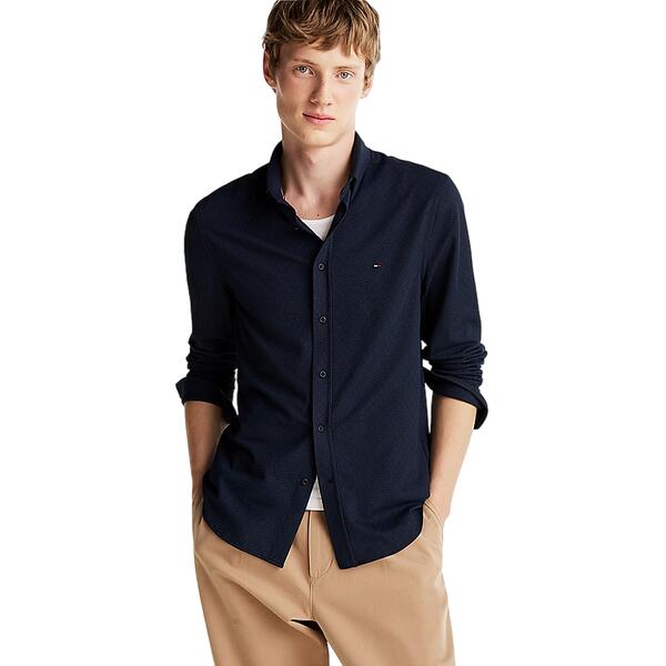 Αντρικό Πουκάμισο Tommy Hilfiger Perfomance Oxf Pique Prt Night Sky Prt MW0MW37607-0GY