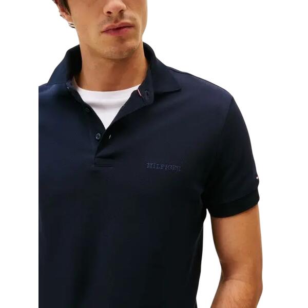 Ανδρικό Polo Tommy Hilfiger Tonal Monotype Reg Desert Sky MW0MW38456-DW5